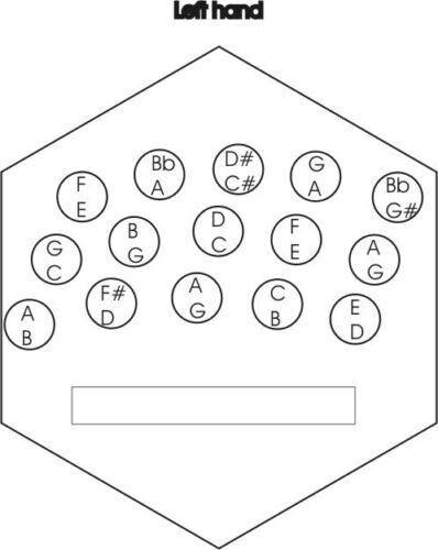 Rochelle Anglo Concertina Accordion - 5yr Warranty