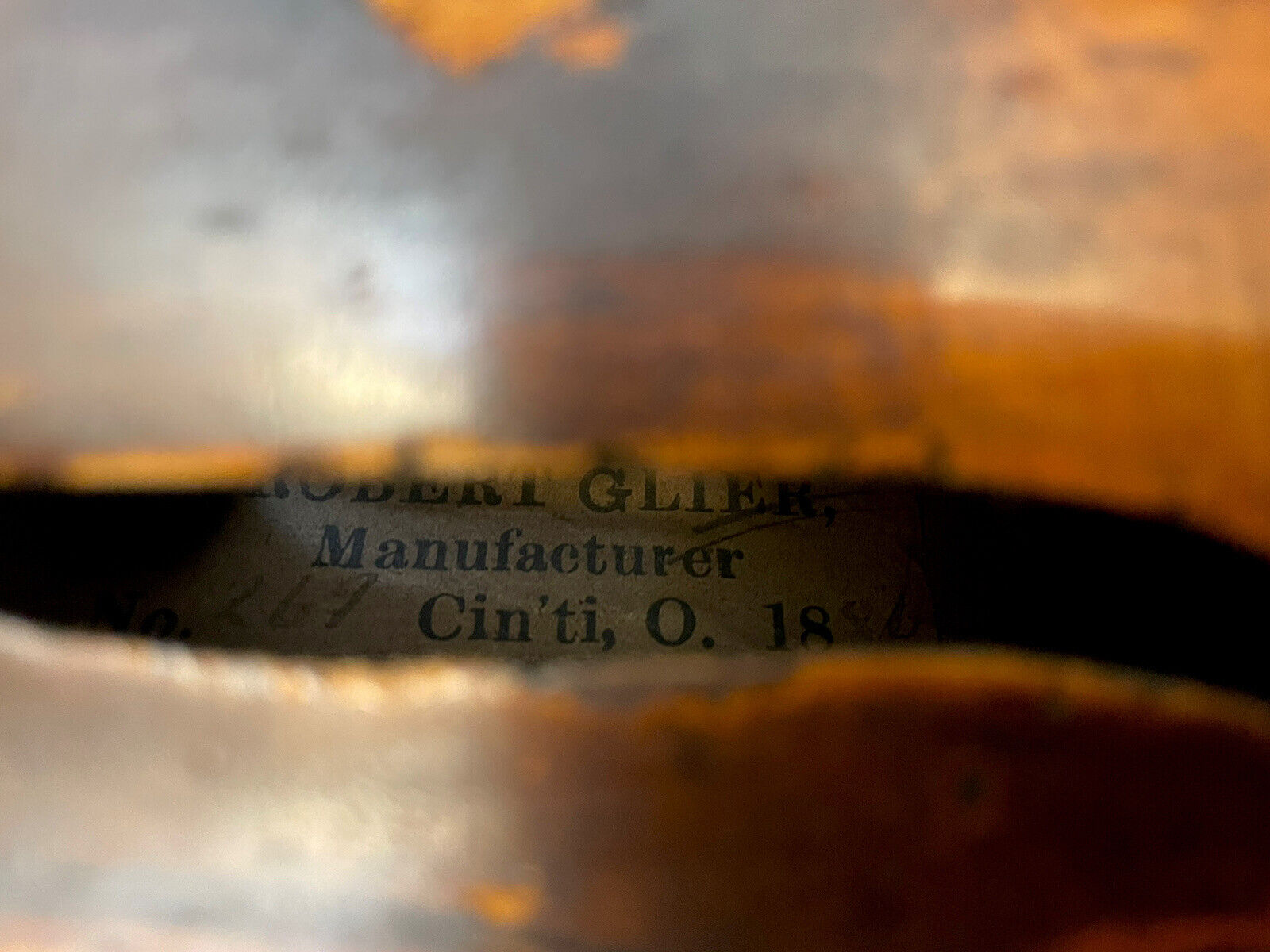 Robert Glier Antique Violin - Cincinnati, Ohio 1886