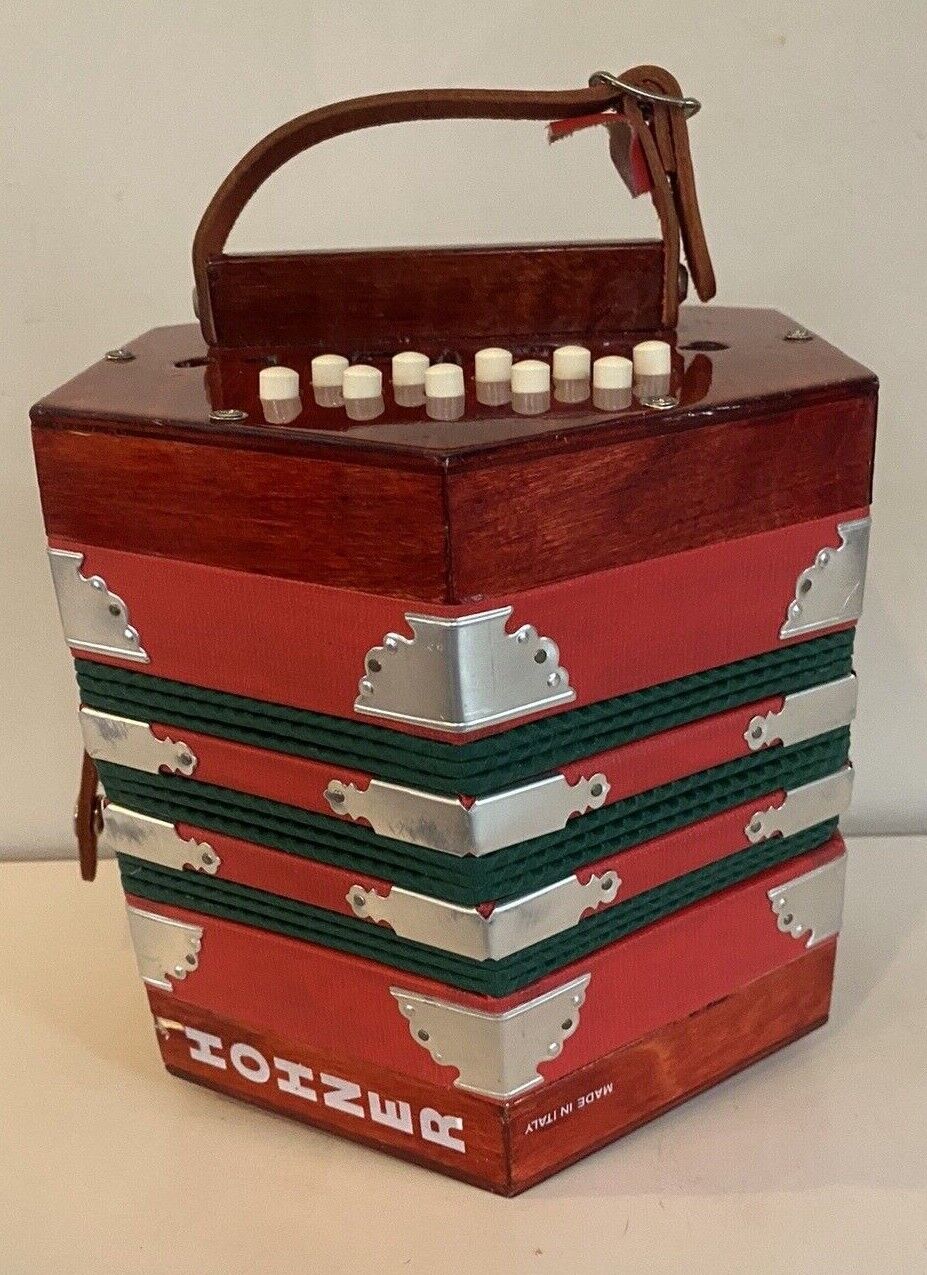 HOHNER Vintage Concertina Squeezebox 20 Button Italy Made