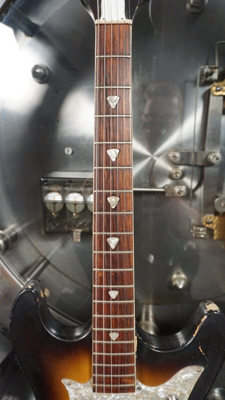 could be rewritten as "1960s Vintage Kay Electric Guitar - Tobacco Burst