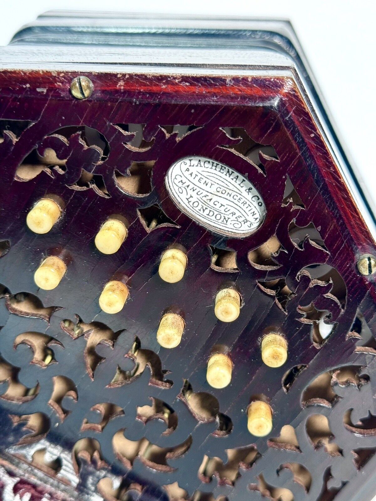 Lachenal & Co. Anglo Concertina with Case Vintage