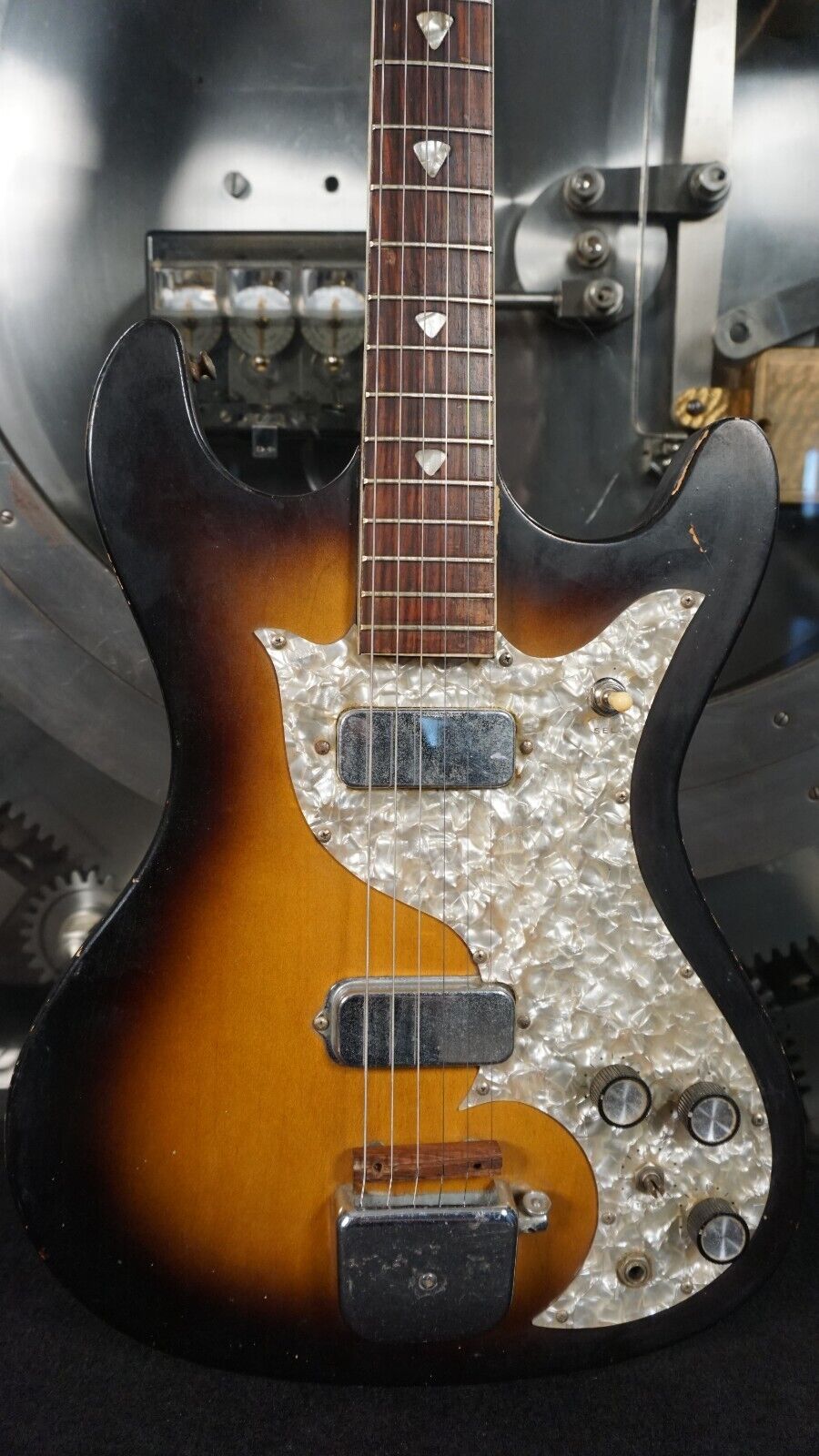 could be rewritten as "1960s Vintage Kay Electric Guitar - Tobacco Burst