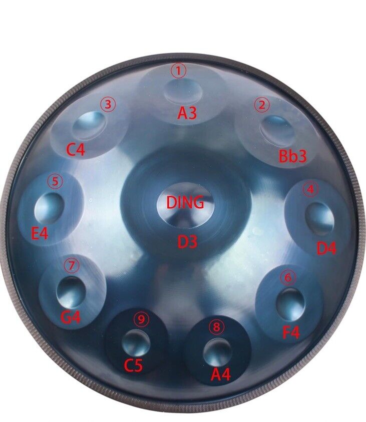 LOMUTY 22" D Minor Kurd Handpan 10 Note