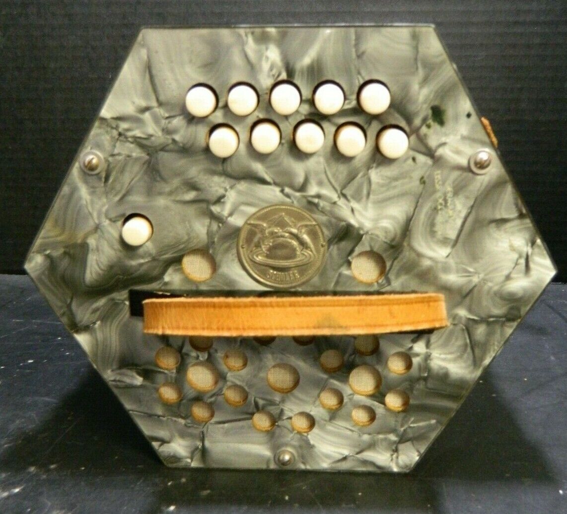 Antique Scholer USSR Concertina Accordion (1940's)