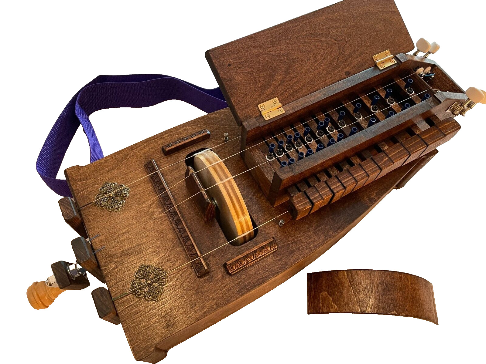 Brown Hurdy Gurdy + Free Extra Strings! $28.00 Value