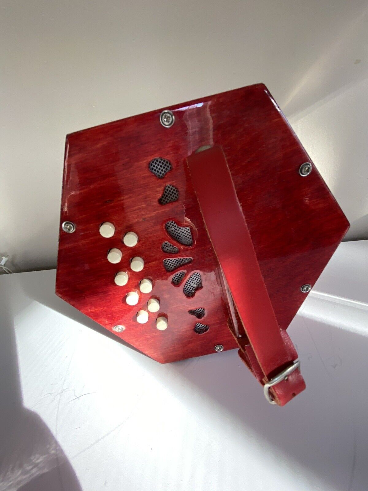 HOHNER Vintage Concertina Squeezebox 20 Button Italy Made