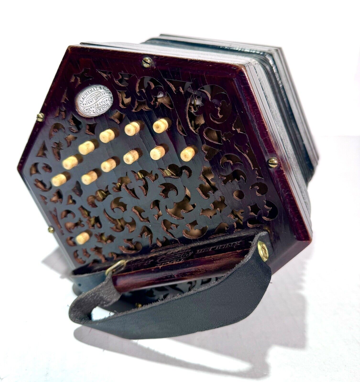 Lachenal & Co. Anglo Concertina with Case Vintage