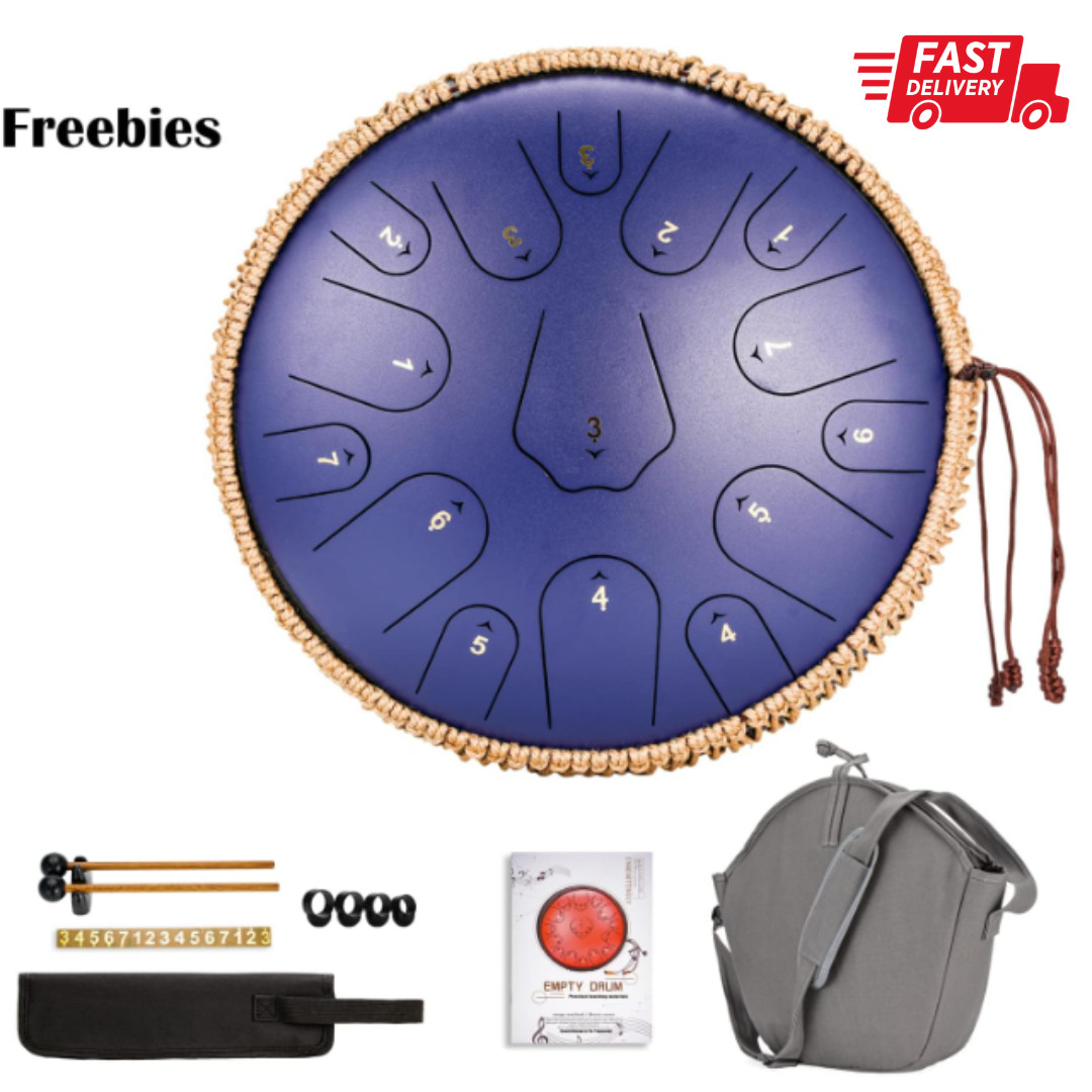 Steel Tongue Drum 15/14 Notes Instrument - Tongue Drums