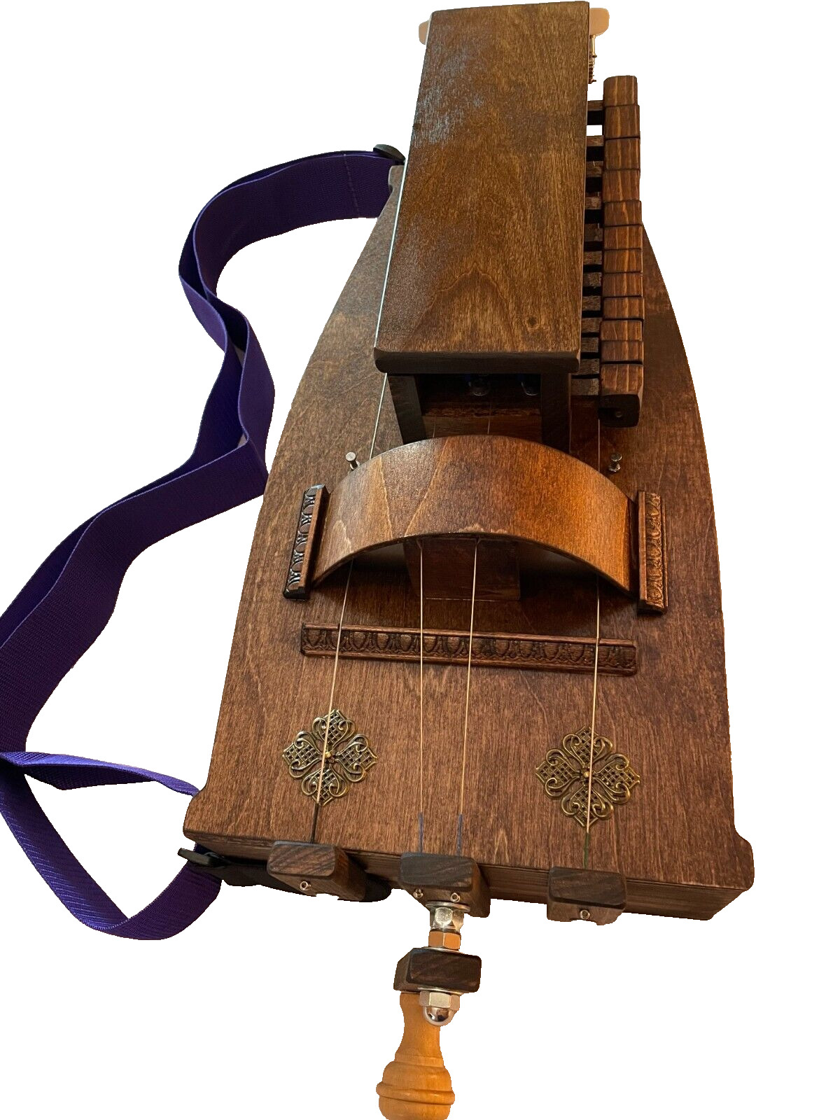 Brown Hurdy Gurdy + Free Extra Strings! $28.00 Value