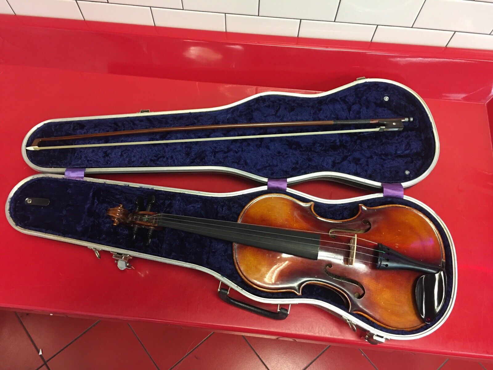 Vintage John Juzek Violin Set with Rare Tourte Bow