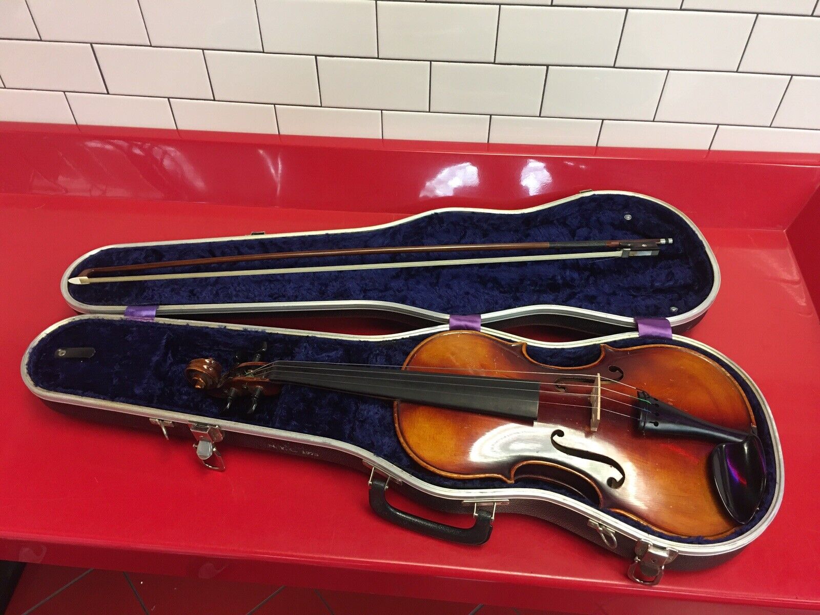 Vintage John Juzek Violin Set with Rare Tourte Bow