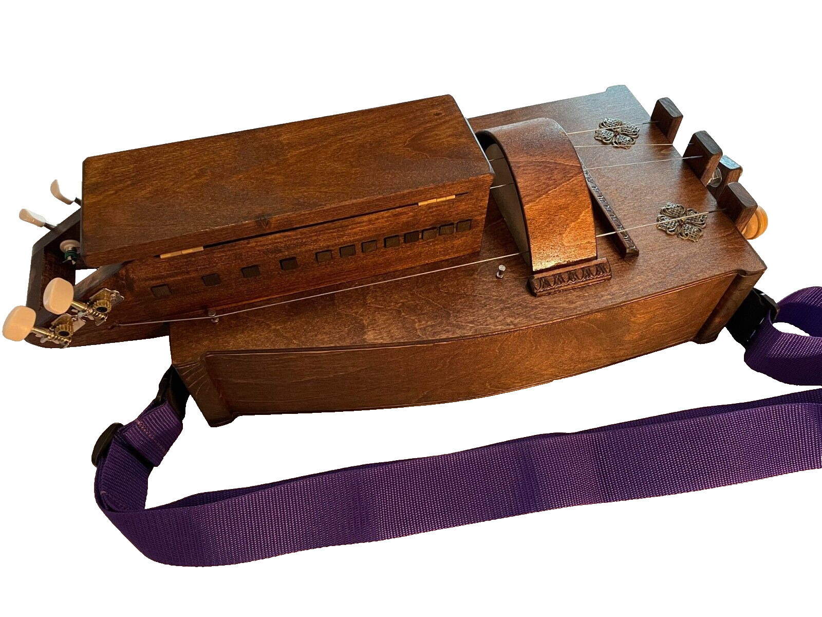 Brown Hurdy Gurdy + Free Extra Strings! $28.00 Value