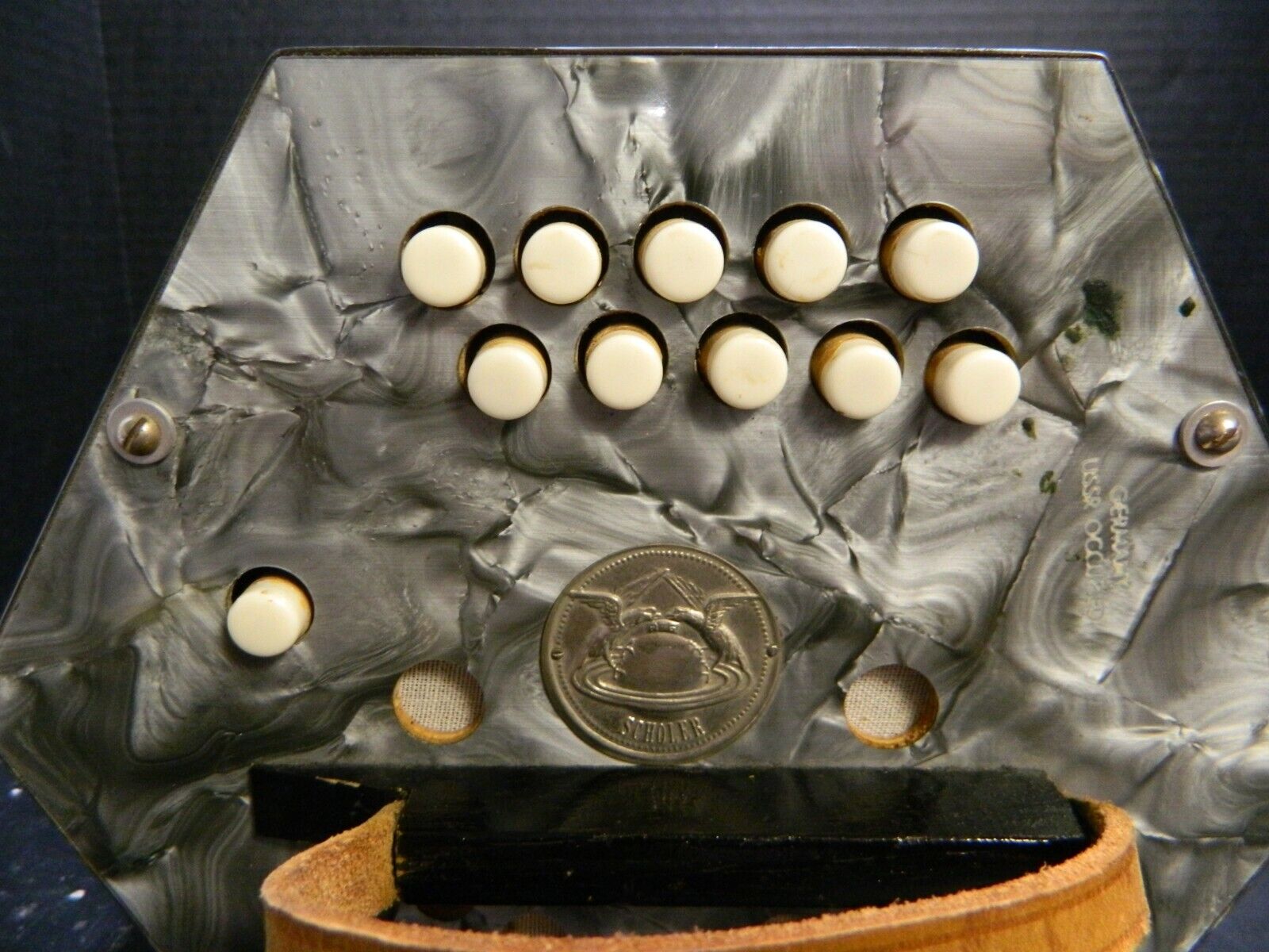 Antique Scholer USSR Concertina Accordion (1940's)