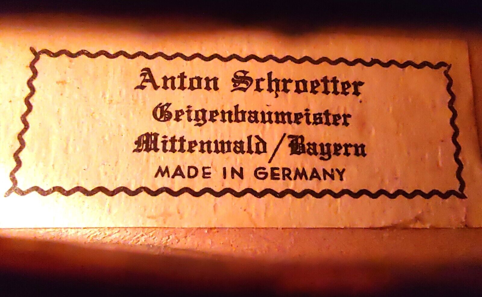 Vintage German Violin with Rare Faux Gator Skin Case