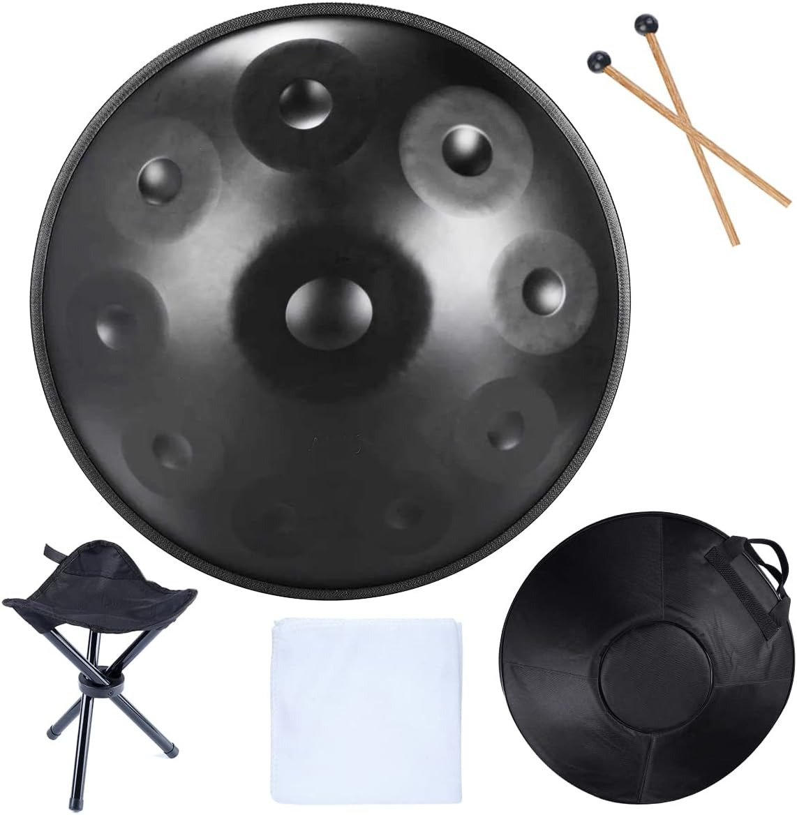 D Minor 440Hz Handpan Drum with 10 Notes