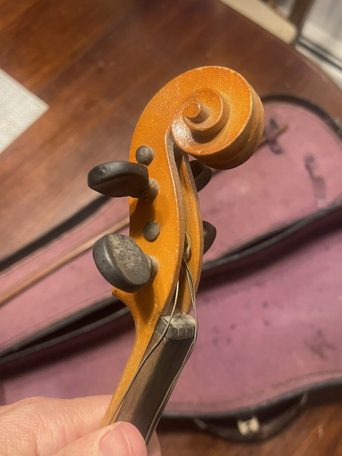 Vintage Rare Antique Violin Set with German Bow