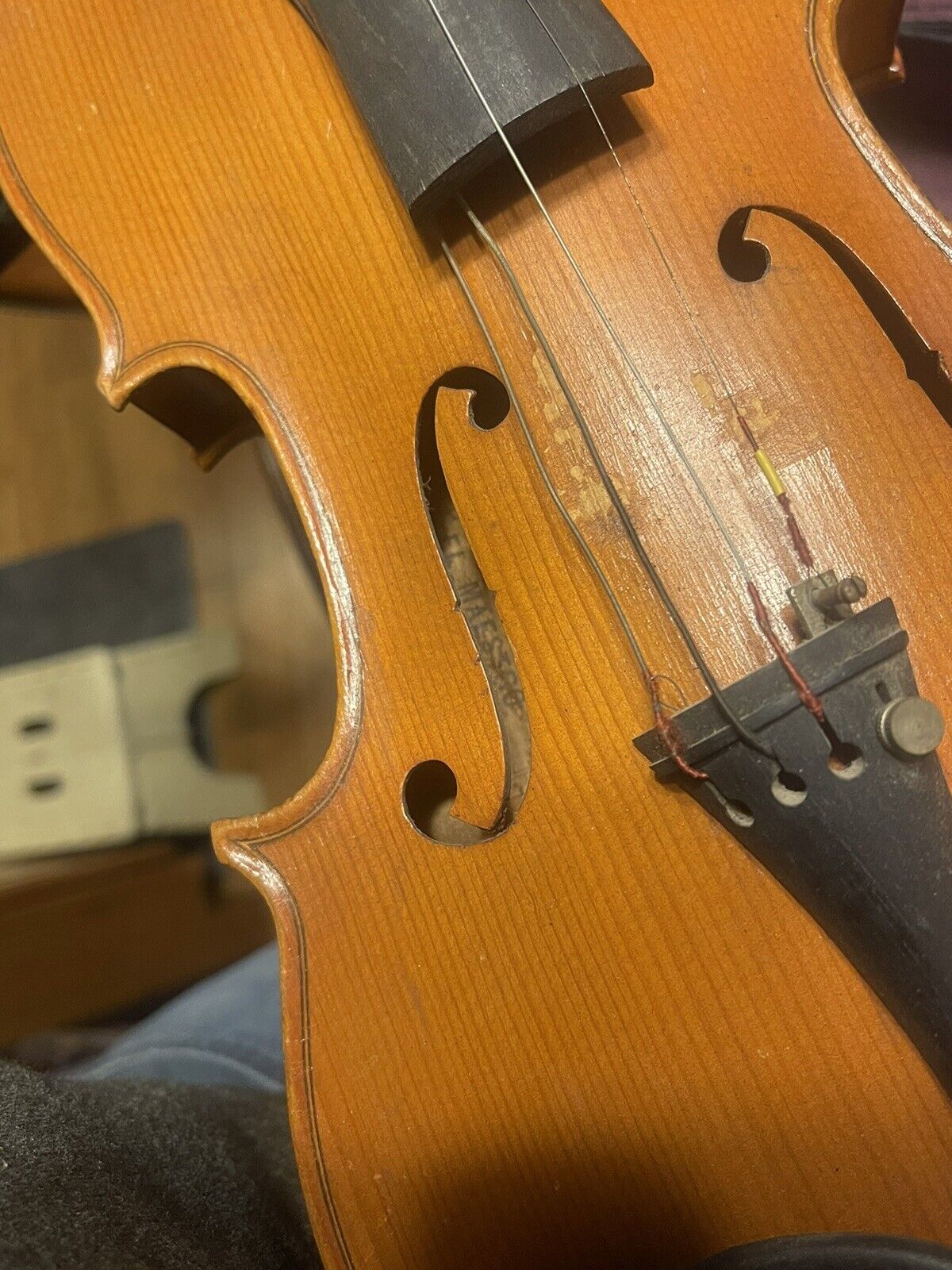 Vintage Rare Antique Violin Set with German Bow