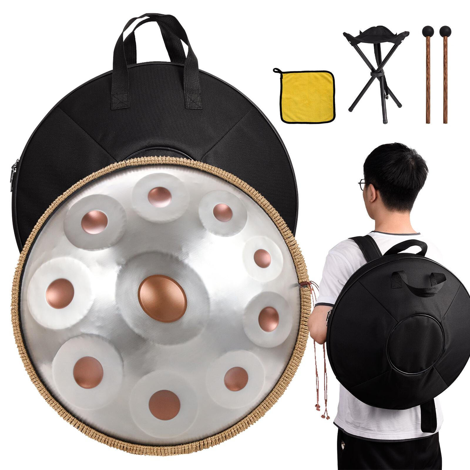 22" D Minor Handpan Drum for Meditation