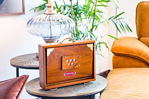 Maharaja Premium Shruti Box - Teak/Brass, Tuned 440