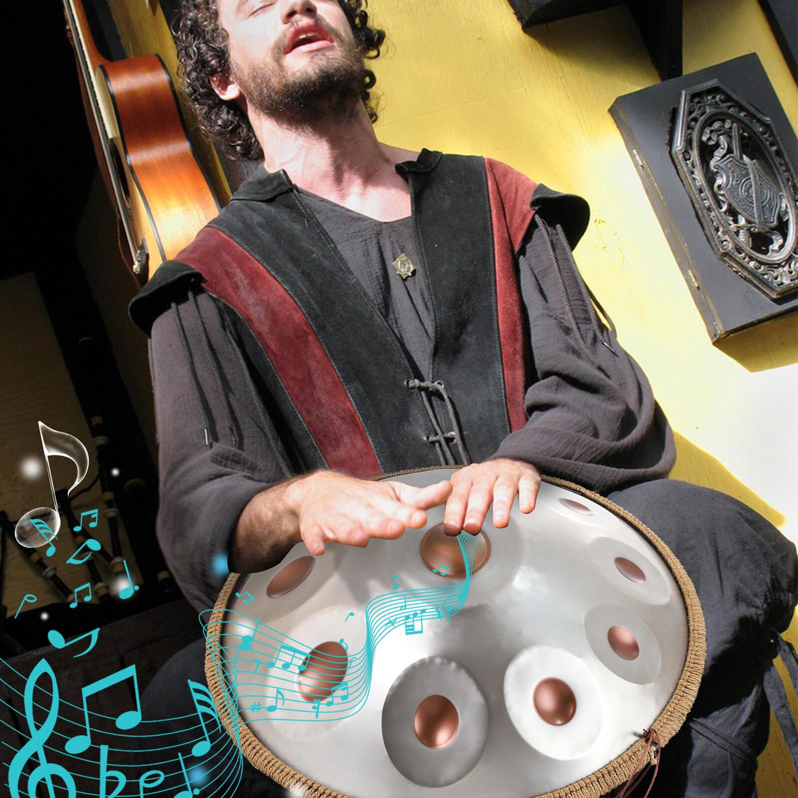 22" D Minor Handpan Drum for Meditation