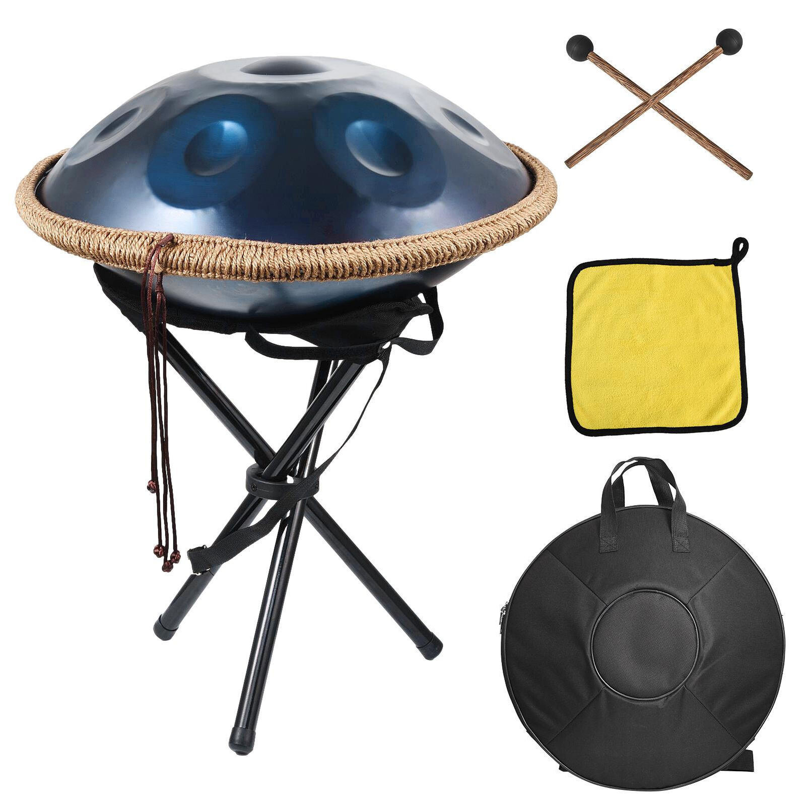 VIP Dark Blue Steel Handpan Drum 9 Notes