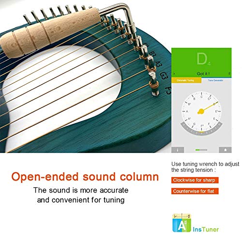 19 Metal Strings Lyre Harp with Bag