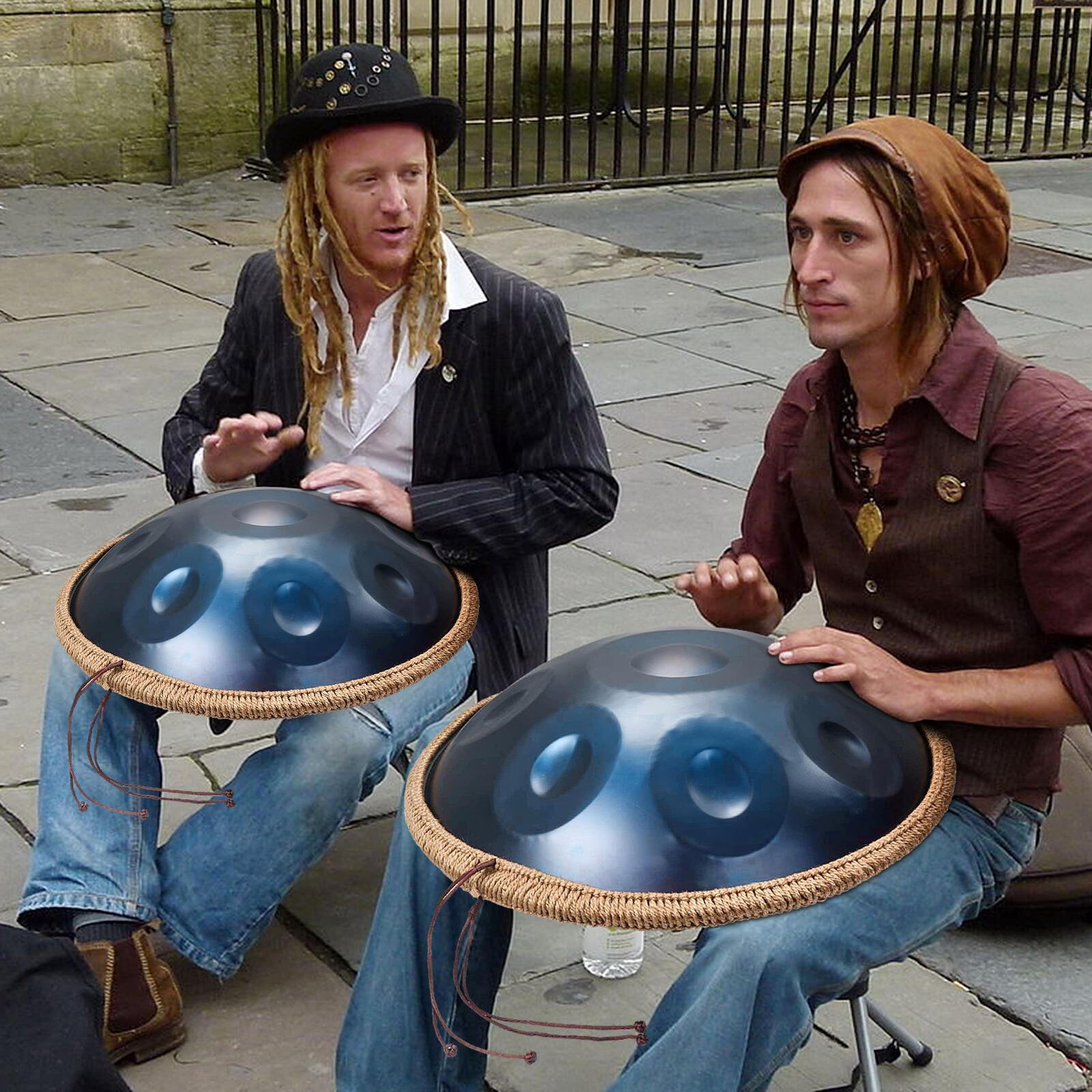 VIP Dark Blue Steel Handpan Drum 9 Notes