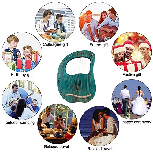 19 Metal Strings Lyre Harp with Bag