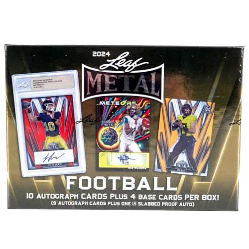 2024 Leaf Metal Football JUMBO Box - 10 Autographs