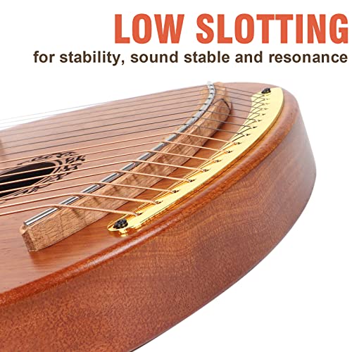 AKLOT 16-String Lyre Harp with Accessories & Gig Bag