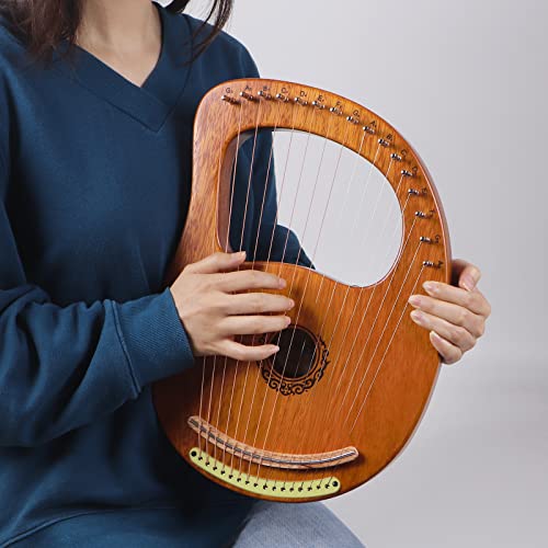 AKLOT 16-String Lyre Harp with Accessories & Gig Bag