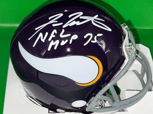Fran Tarkenton Signed Minnesota Vikings 1975 NFL MVP Mini Helmet