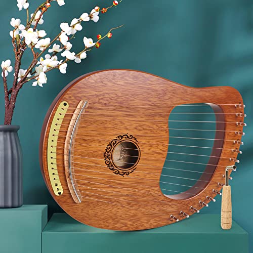 AKLOT 16-String Lyre Harp with Accessories & Gig Bag