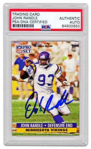 John Randle Signed Vikings 1991 Rookie Football Card