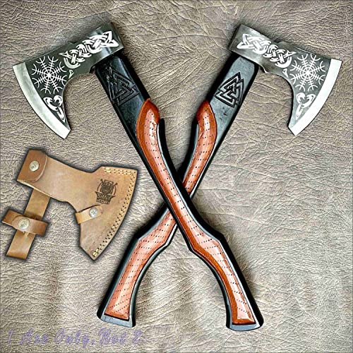 Handmade Carbon Steel Viking Axe - Birthday Gift