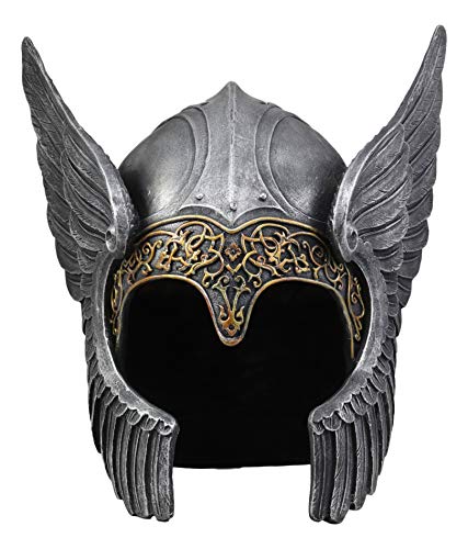 Norse Viking Valkyrie Angel Helmet Decor Sculpture 13.25