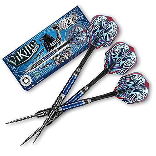 Viking Raven Steel Tip Darts, 90% Tungsten, Handcrafted