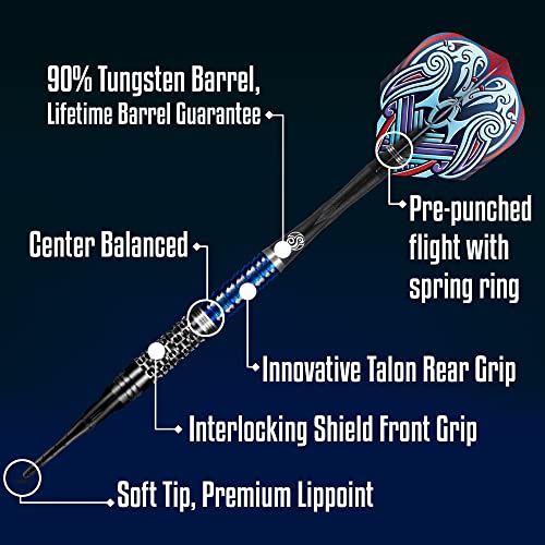 Viking Raven Soft Tip Darts Set - 90% Tungsten