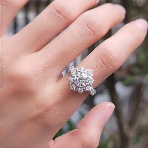 DovEggs Moissanite Engagement Ring 14K Gold Sterling Silver