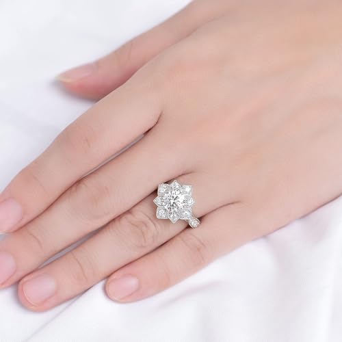 DovEggs Moissanite Engagement Ring 14K Gold Sterling Silver