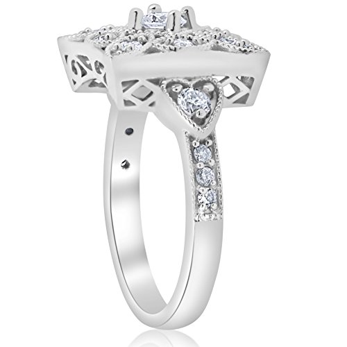 Vintage Diamond Anniversary Ring Women's Gold Engagement Band