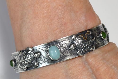Elaine Coyne Sea Turtle Thin Cuff Bracelet