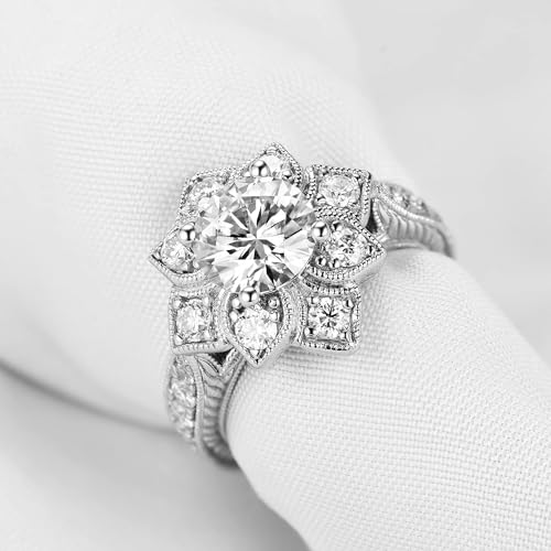 DovEggs Moissanite Engagement Ring 14K Gold Sterling Silver