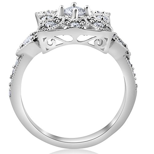 Vintage Diamond Anniversary Ring Women's Gold Engagement Band