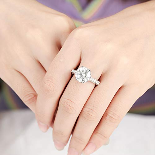 Vintage Heart Arrows Cut Moissanite Engagement Ring 14k