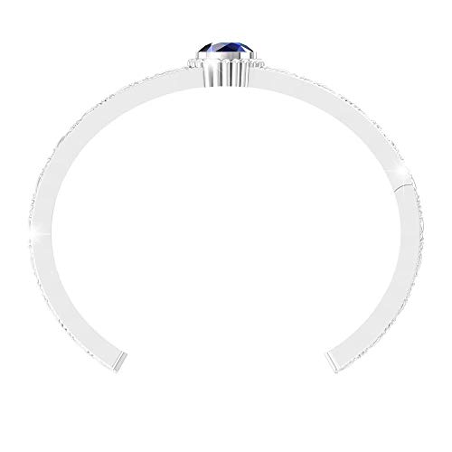 Red Garnet Gemstone Silver Bangle for Women's Jewelry