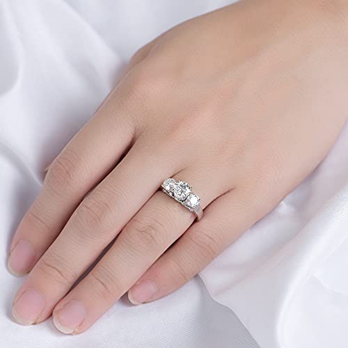 Vintage Moissanite Engagement Ring in 14K Gold-Sterling Silver