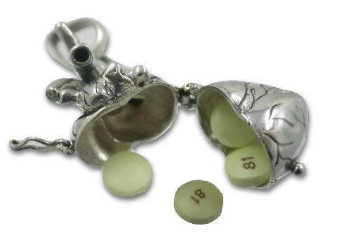 Anatomical Heart Necklace in Solid Sterling Silver 3D