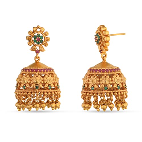 Antique Gold Plated Dara Long Necklace Set - Indian Jewelry for Ethnic Occasions