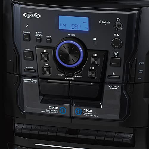 Jensen Bluetooth Stereo Turntable CD Changer Cassette System
